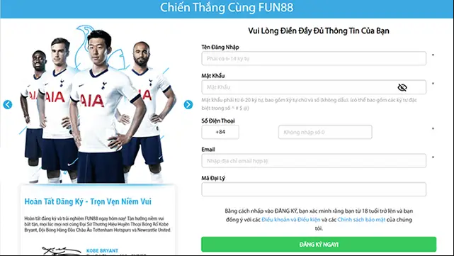 fun88 dang ky:Hướng Dẫn Đăng Ký Tài Khoản FUN88 Nhanh Chóng