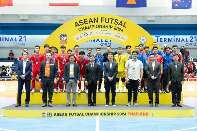 bong da fun88 Đội tuyển futsal Việt Nam đoạt vị trí á quân Giải futsal Đông Nam Á 2024